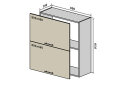 Obrázek 1 - V61 horní skříňka nad digestoř 80 Lori Luxe