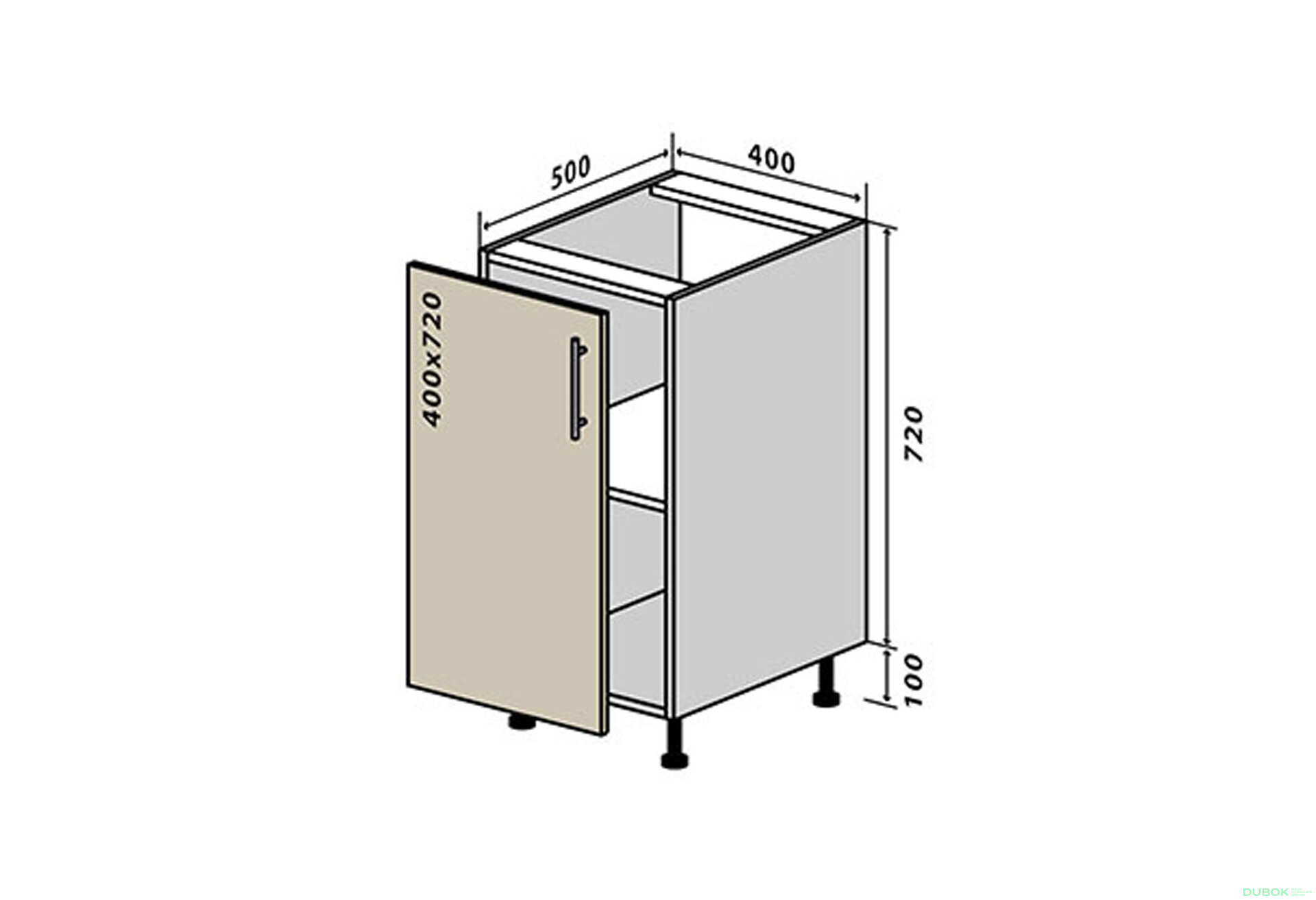 Obrázek 1 - N3 Skříňka 1D 40 Lori Luxe