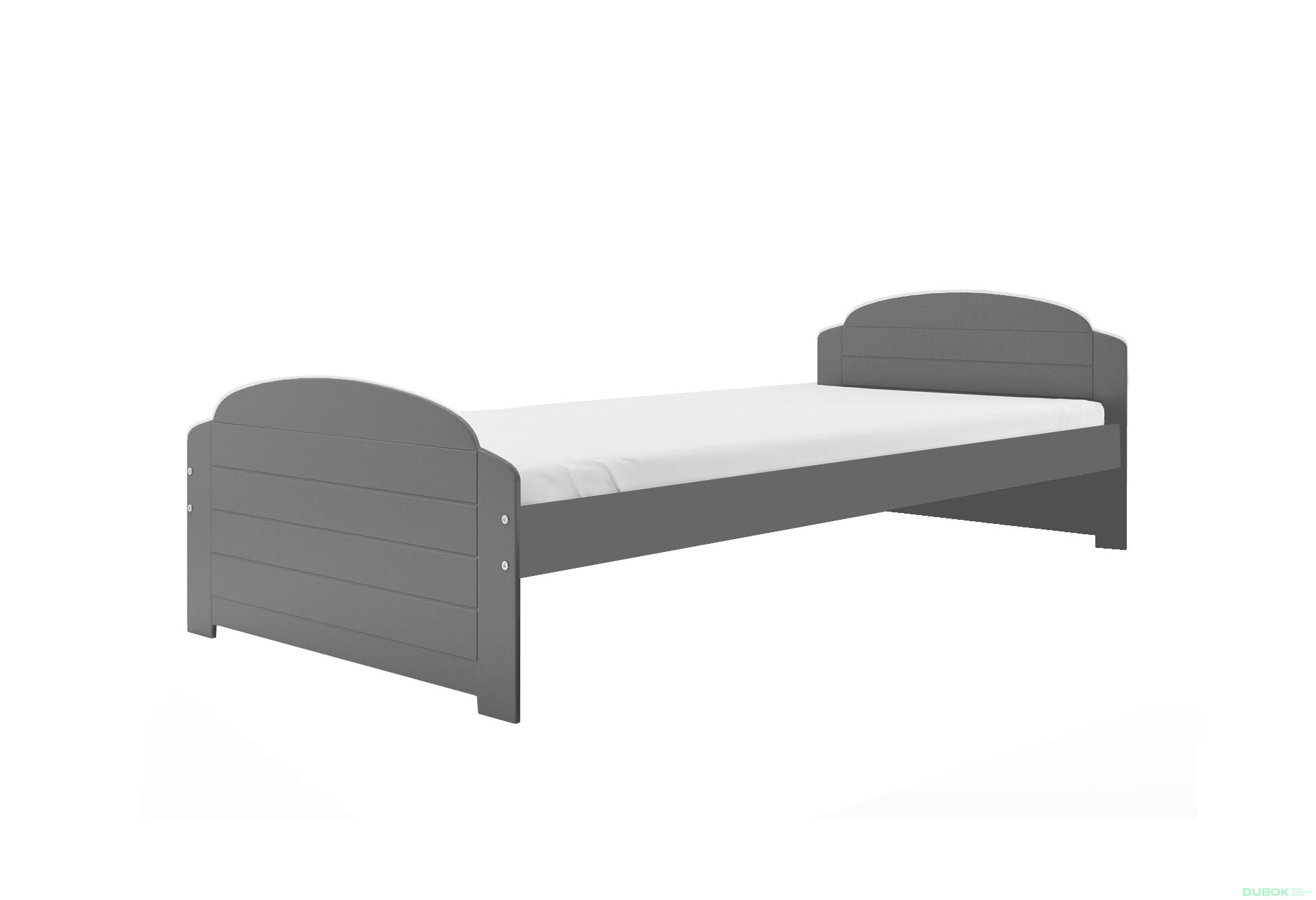 Obrázek 1 - Postel Lili grafit 90x200 cm s roštem, matrací
