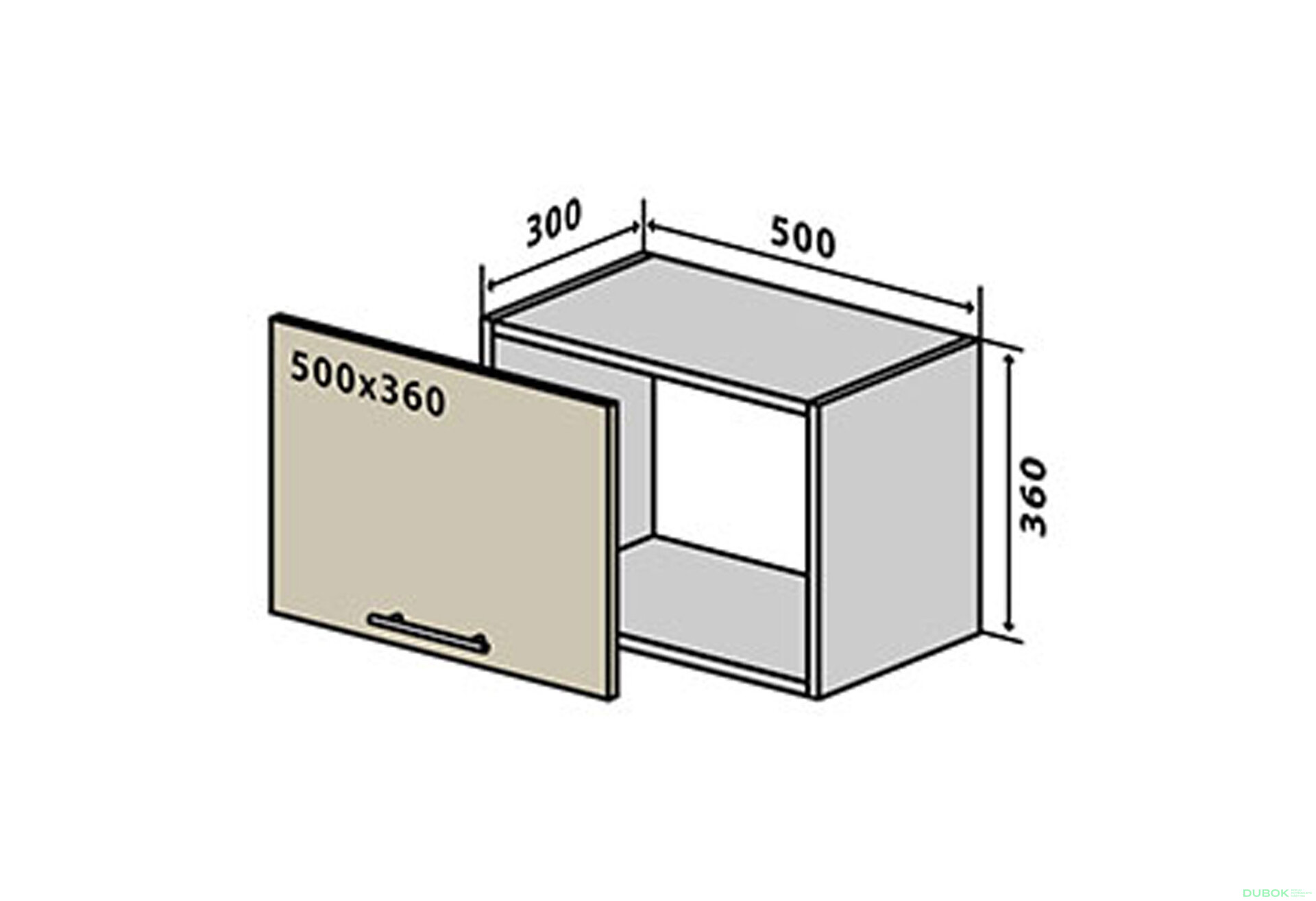 Obrázek 1 - V27 Skříňka 1D 50 Alta Luxe