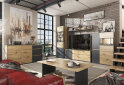Obrázek 1 - Obývací sestava dub artisan / černý Bosco