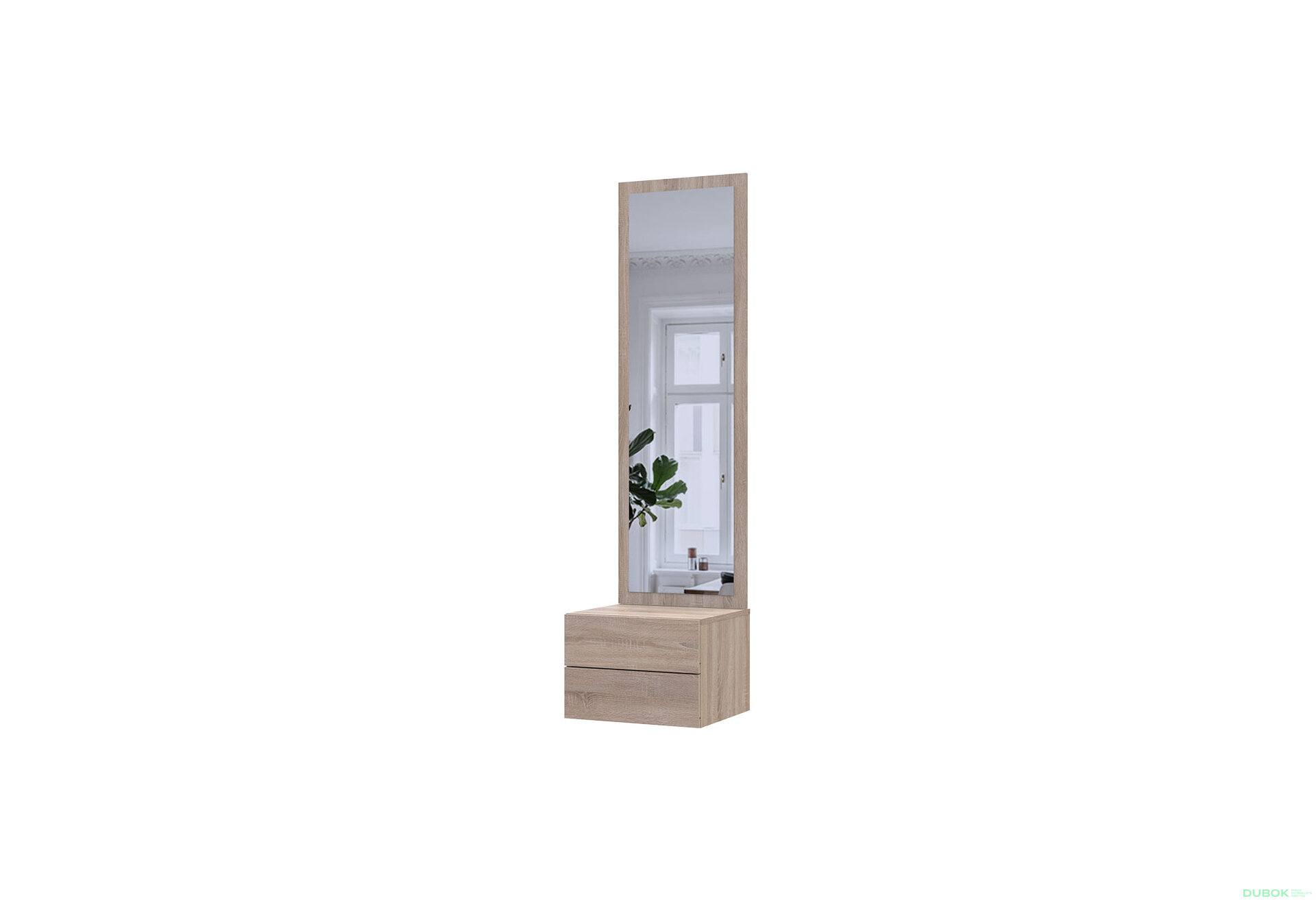 Obrázek 17710 - Sada 105 cm s ramínkem dub sonoma / bílá Sola