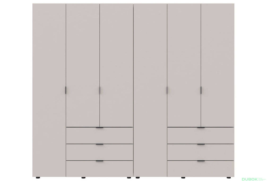 Obrázek 2 - Skříň šestidveřová Gelar 232.42 cm Kašmír