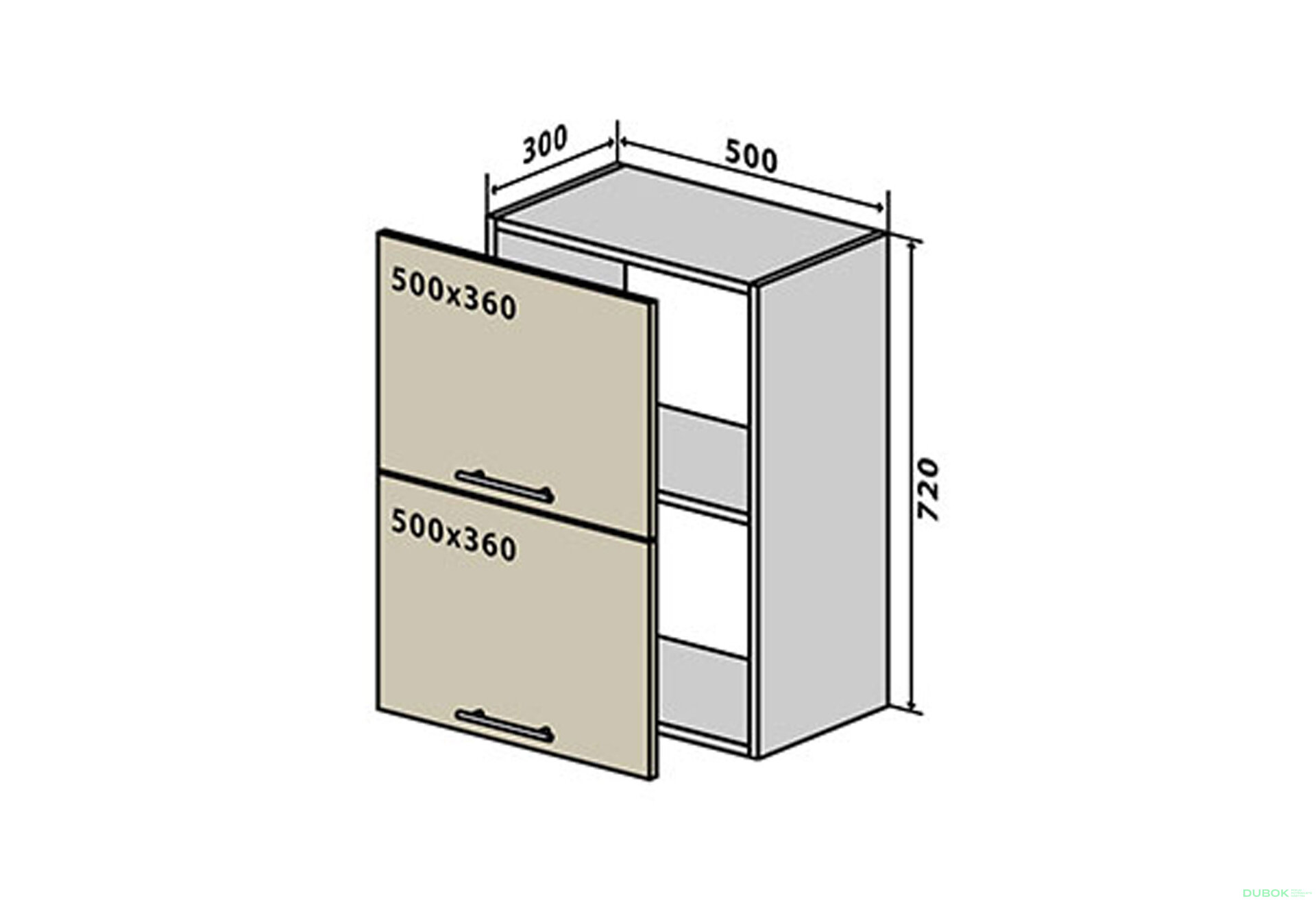 Obrázek 1 - V57 Skříňka 2D 50 Lori Luxe