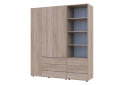 Obrázek 1 - Skříň 3D s regálem se zásuvkami Gelar 176.2 cm dub sonoma