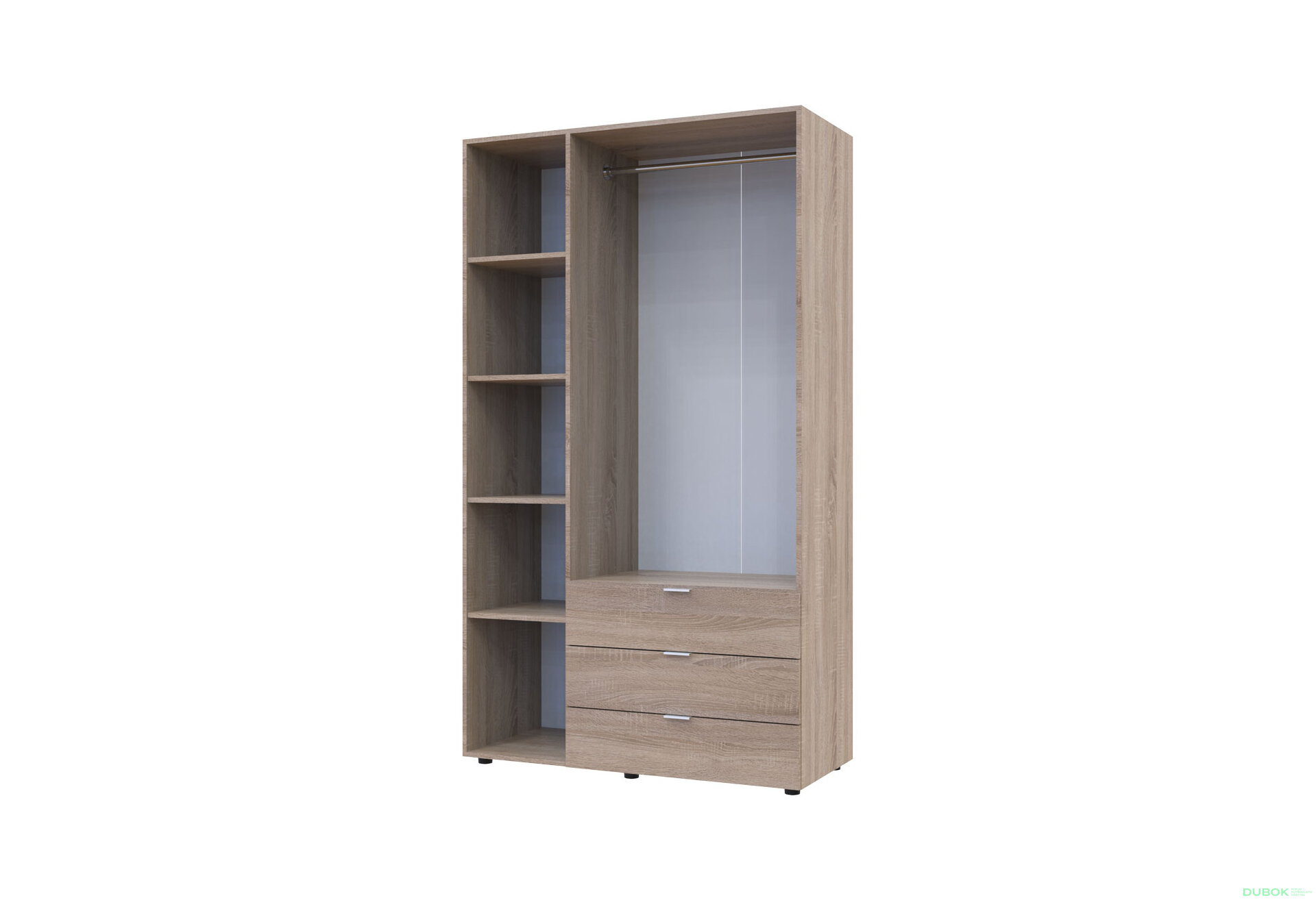 Obrázek 4 - Skříň třídveřová Gelar 116.2 cm Dub sonoma
