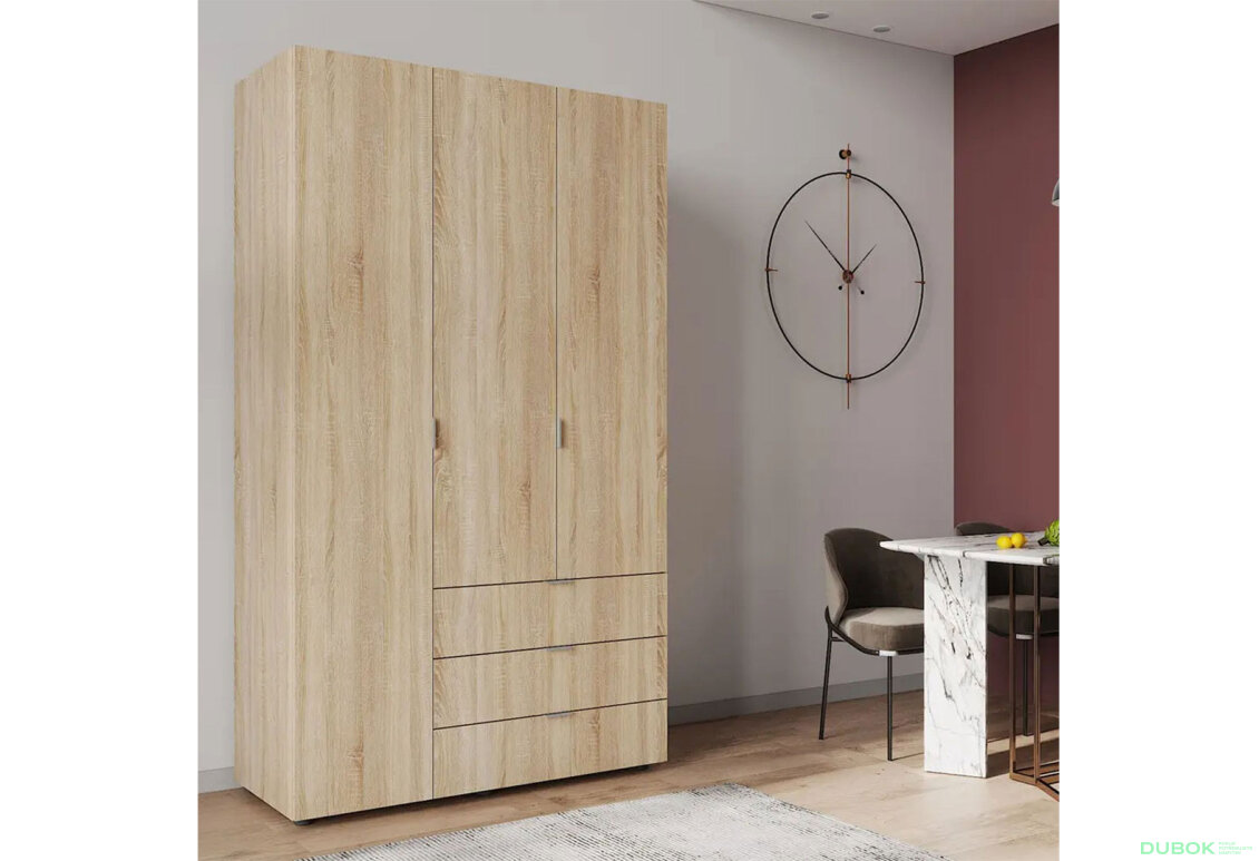 Obrázek 2 - Skříň třídveřová Gelar 116.2 cm Dub sonoma