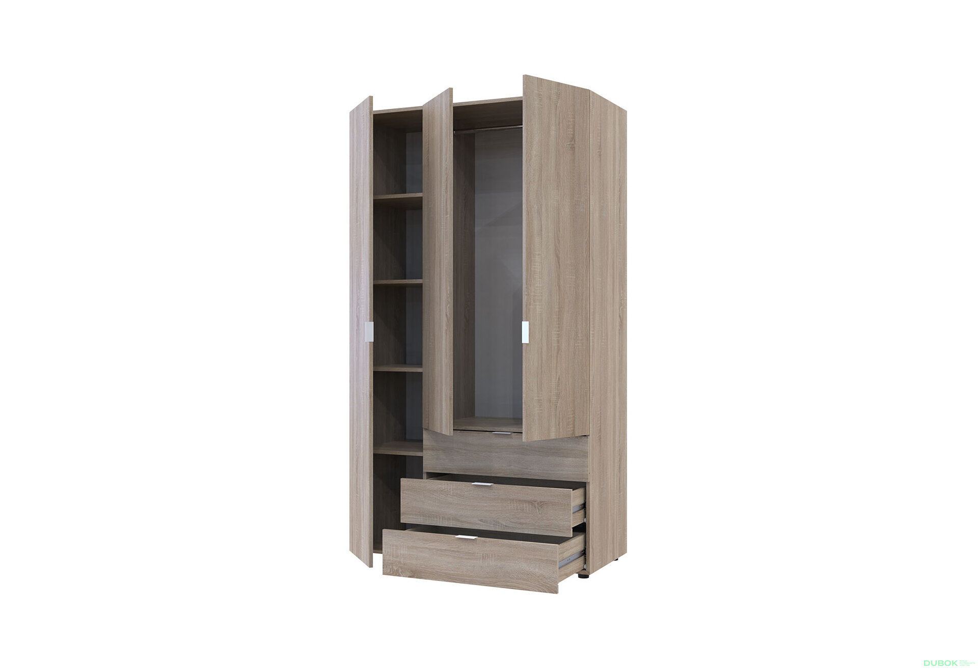 Obrázek 3 - Skříň třídveřová Gelar 116.2 cm Dub sonoma