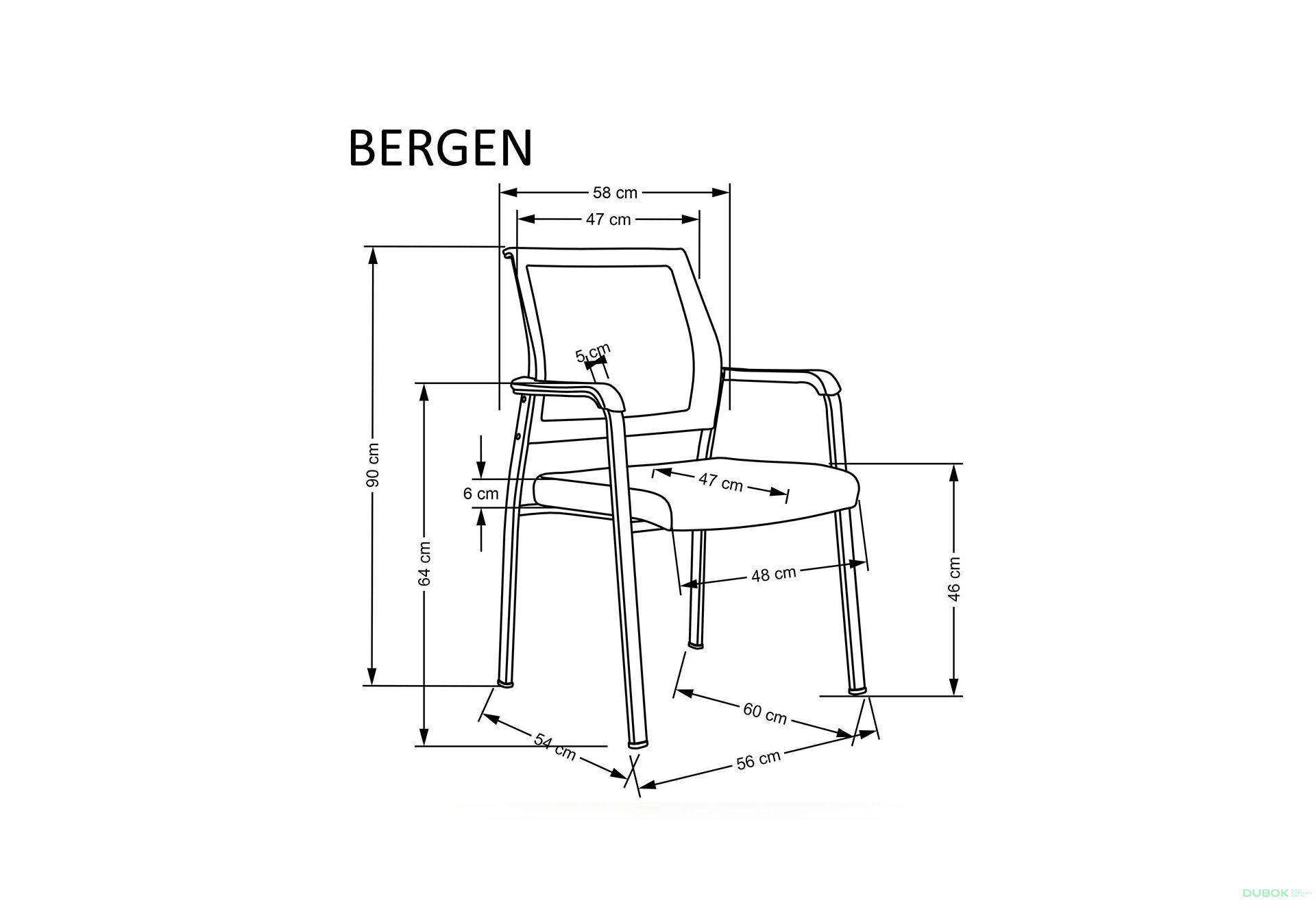 Obrázek 12 - Kancelářské židle Bergen černý