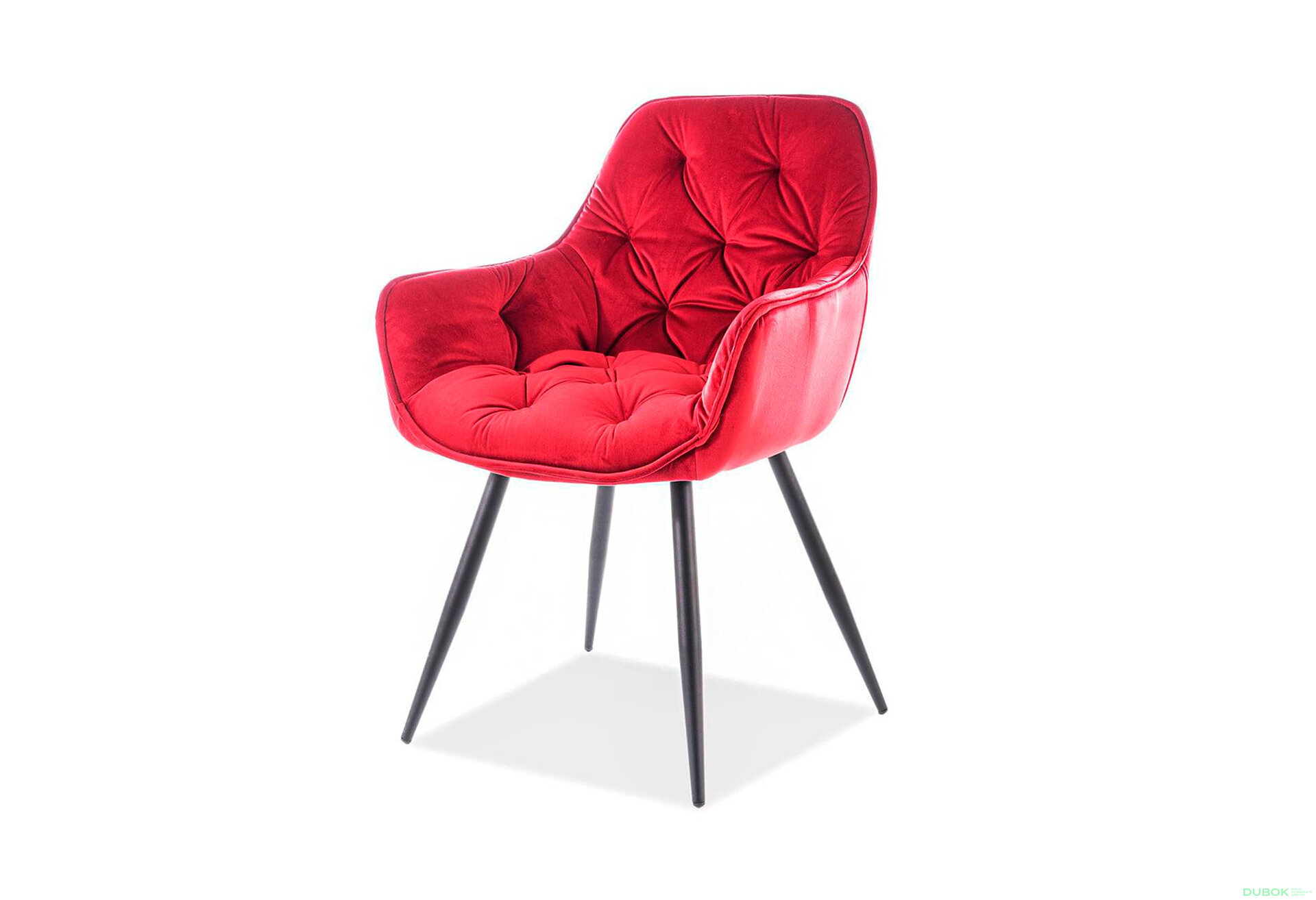 Obrázek 1 - Židle Cherry Velvet kaštanový Bluvel 59, matná černá kov