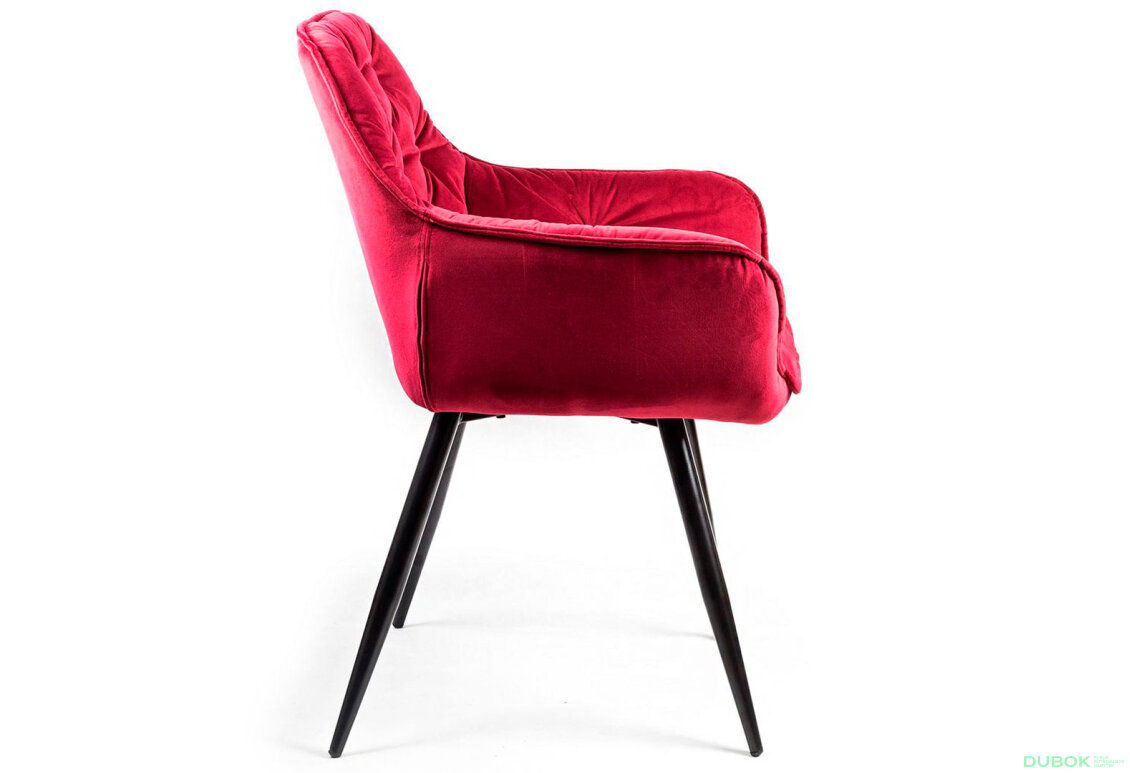 Obrázek 5 - Židle Cherry Velvet kaštanový Bluvel 59, matná černá kov