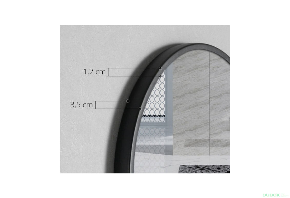 Obrázek 3 - Zrcadlo s policí 60 cm černé
