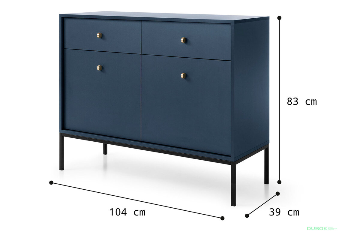 Obrázek 6 - Komoda MKSZ104 Mono granat