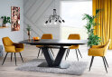 Obrázek 4 - Židle Linea Velvet karí Bluvel 68, kov černá matná