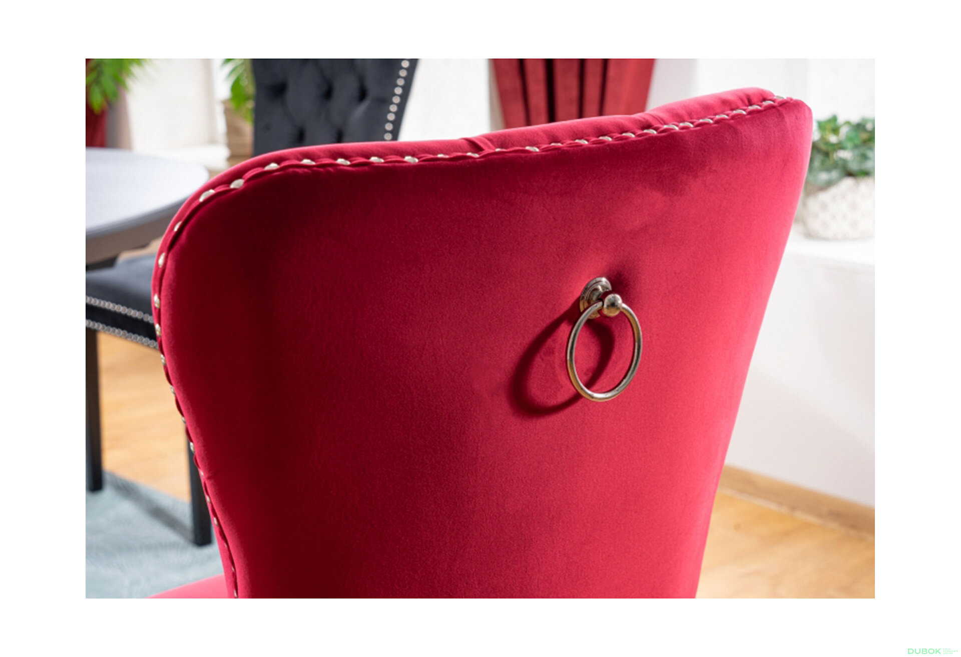 Obrázek 8 - Židle August Velvet kaštanový Bluvel 59, dřevo, černý