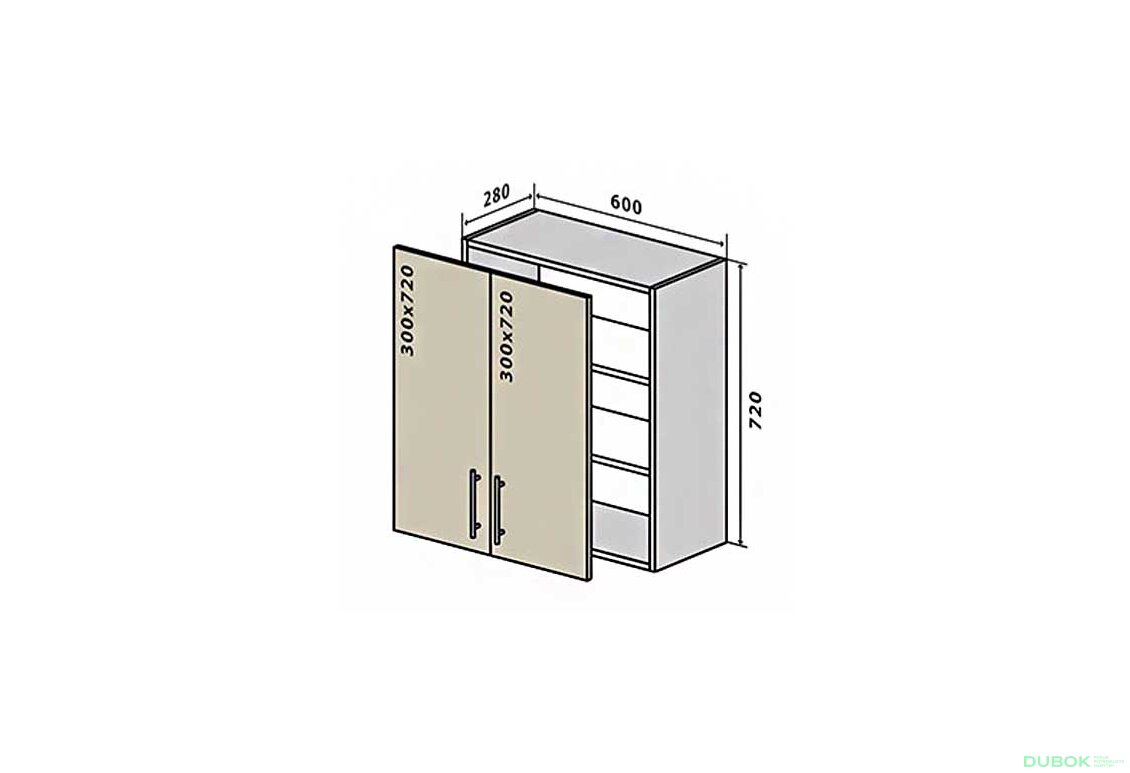 V6 Skříňka 2D 60 Interno Gloss