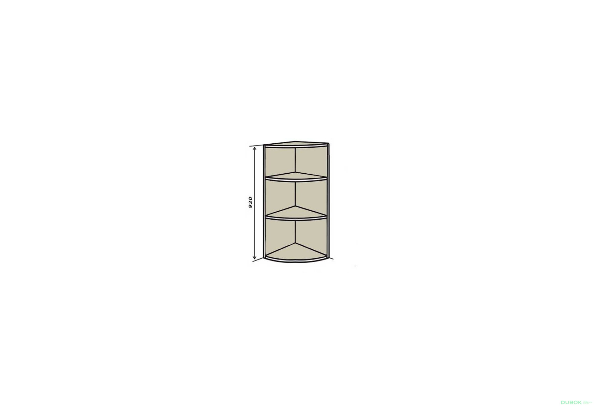 Obrázek 1 - V56R Rohové police 92 Interno Gloss