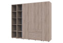 Obrázek 3 - Skříň čtyřdveřová se 2 regály Gelar 231.4 cm Dub sonoma