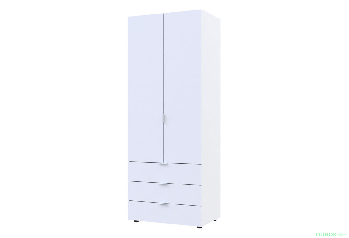 Obrázek 6710 - Skříň dvoudveřová se 2 regály Gelar 153.9 cm Bílá