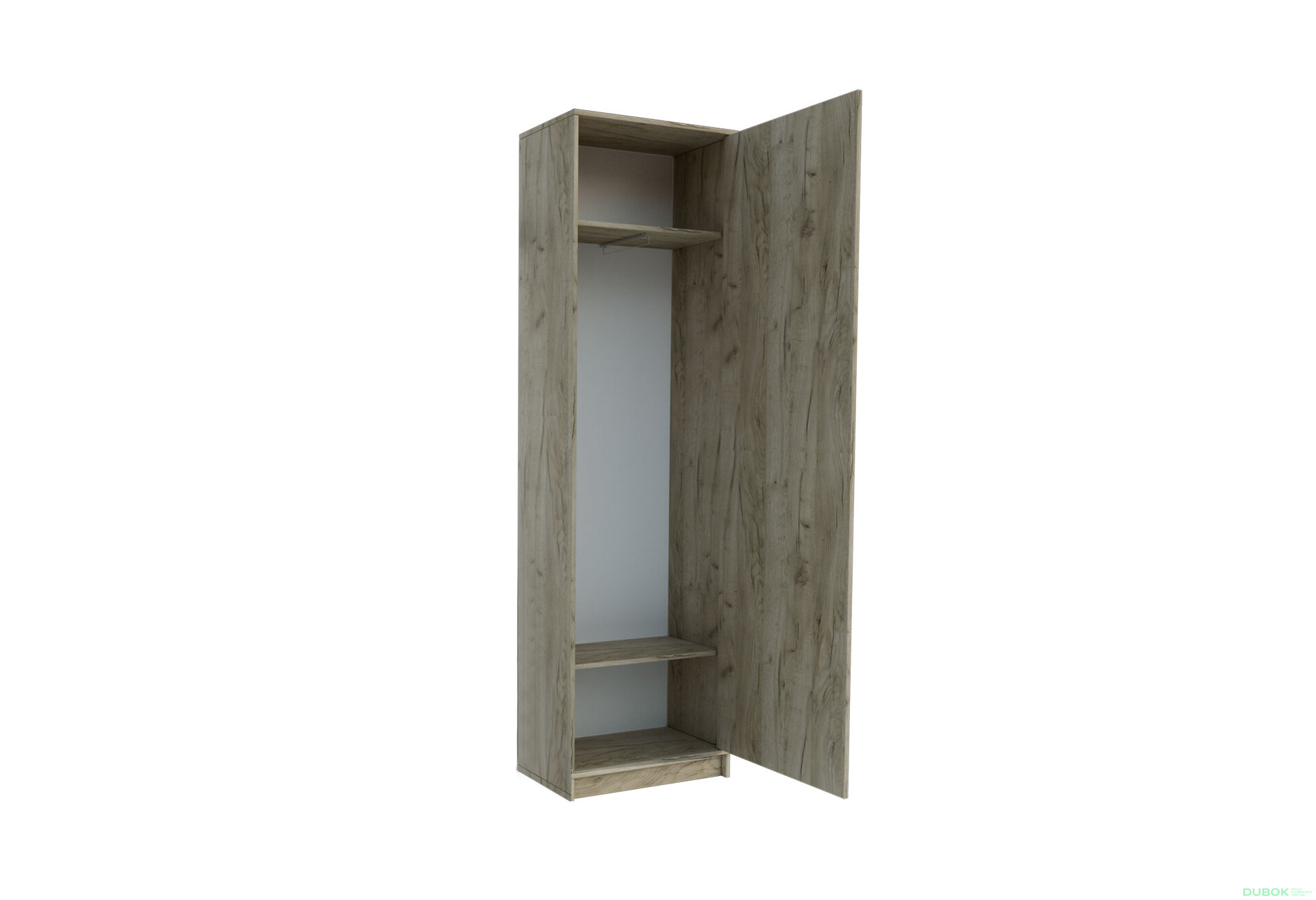 Obrázek 3 - Regál Sara 60x205x33 cm Dub kraft šedý