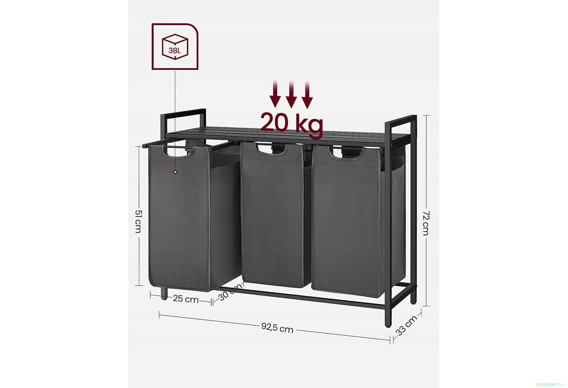 Obrázek 3 - Koupelnová skříňka - BLH301G01