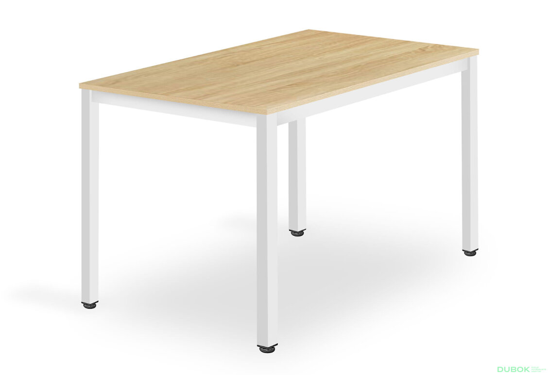 Stůl TESSA 120cm x 60cm - dub / bílé nohy