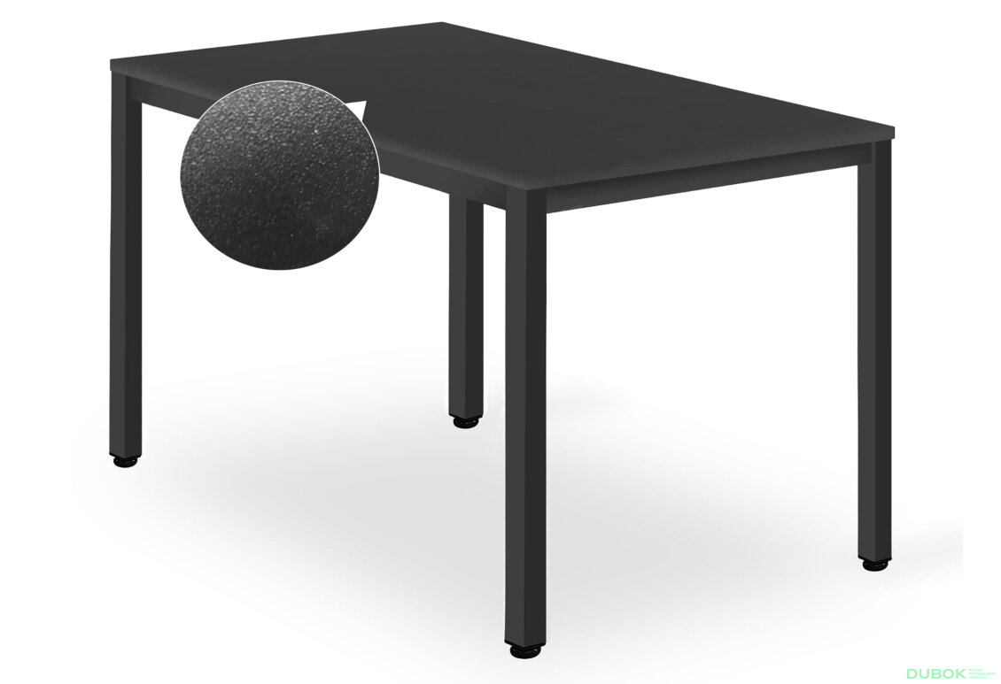 Obrázek 3 - Stůl TESSA 120 cm x 60 cm - černý / černé nohy