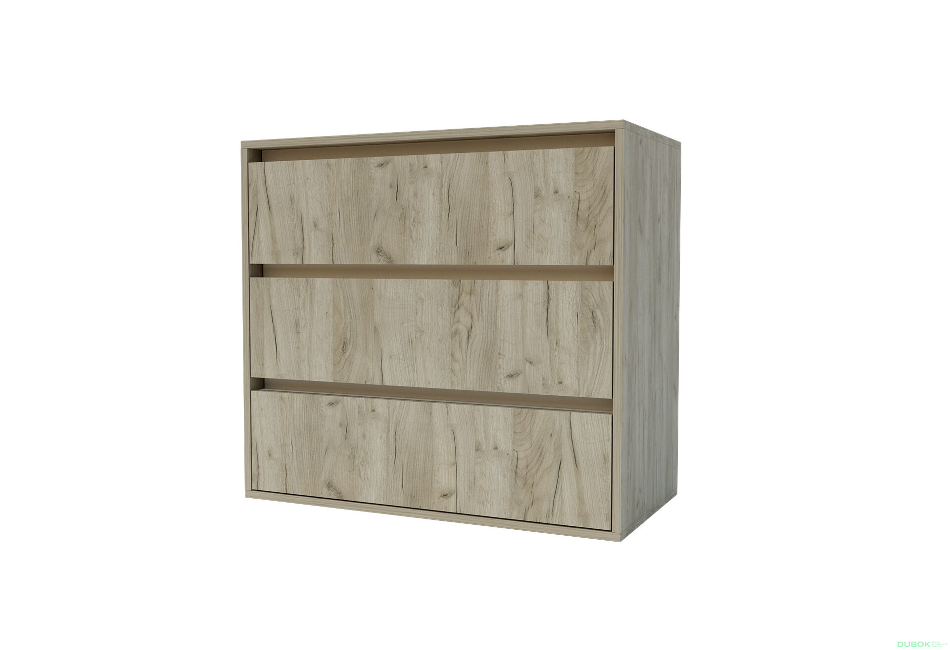 Obrázek 1 - Komoda Idea K 760/800/3š dub kraft šedý / satén