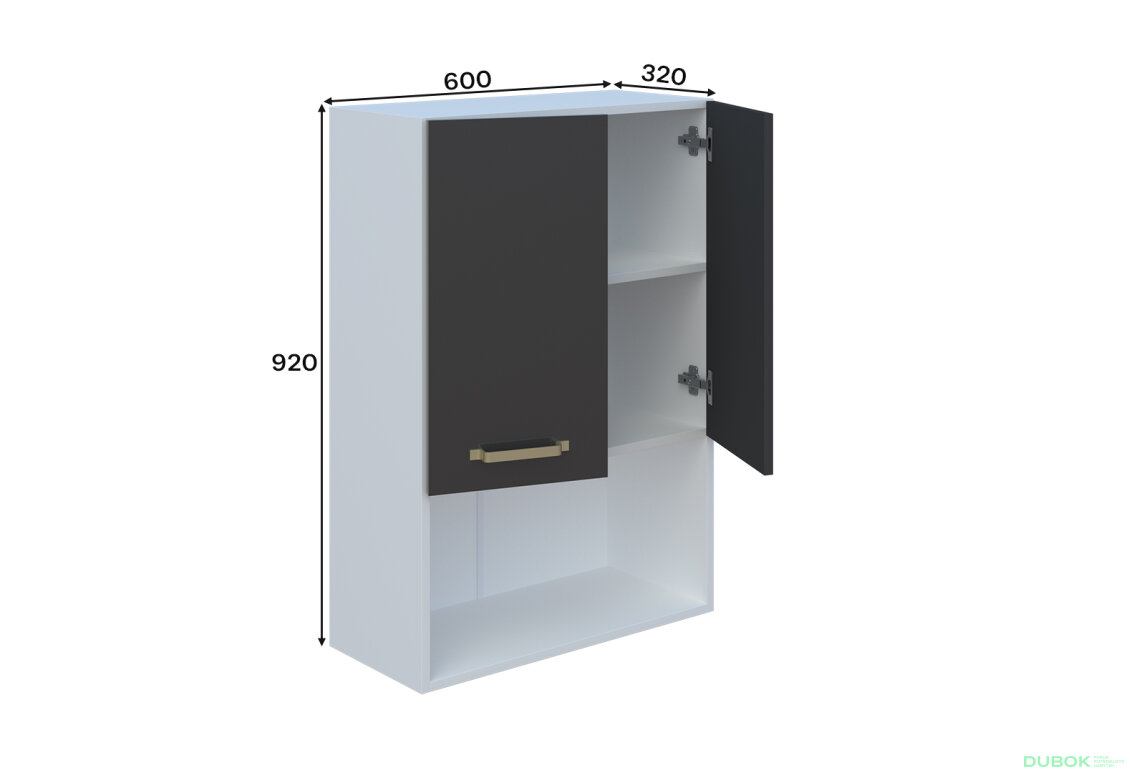 Horní skříňka 60 2D Pro mikrovlnnou troubu (h-920) Liona