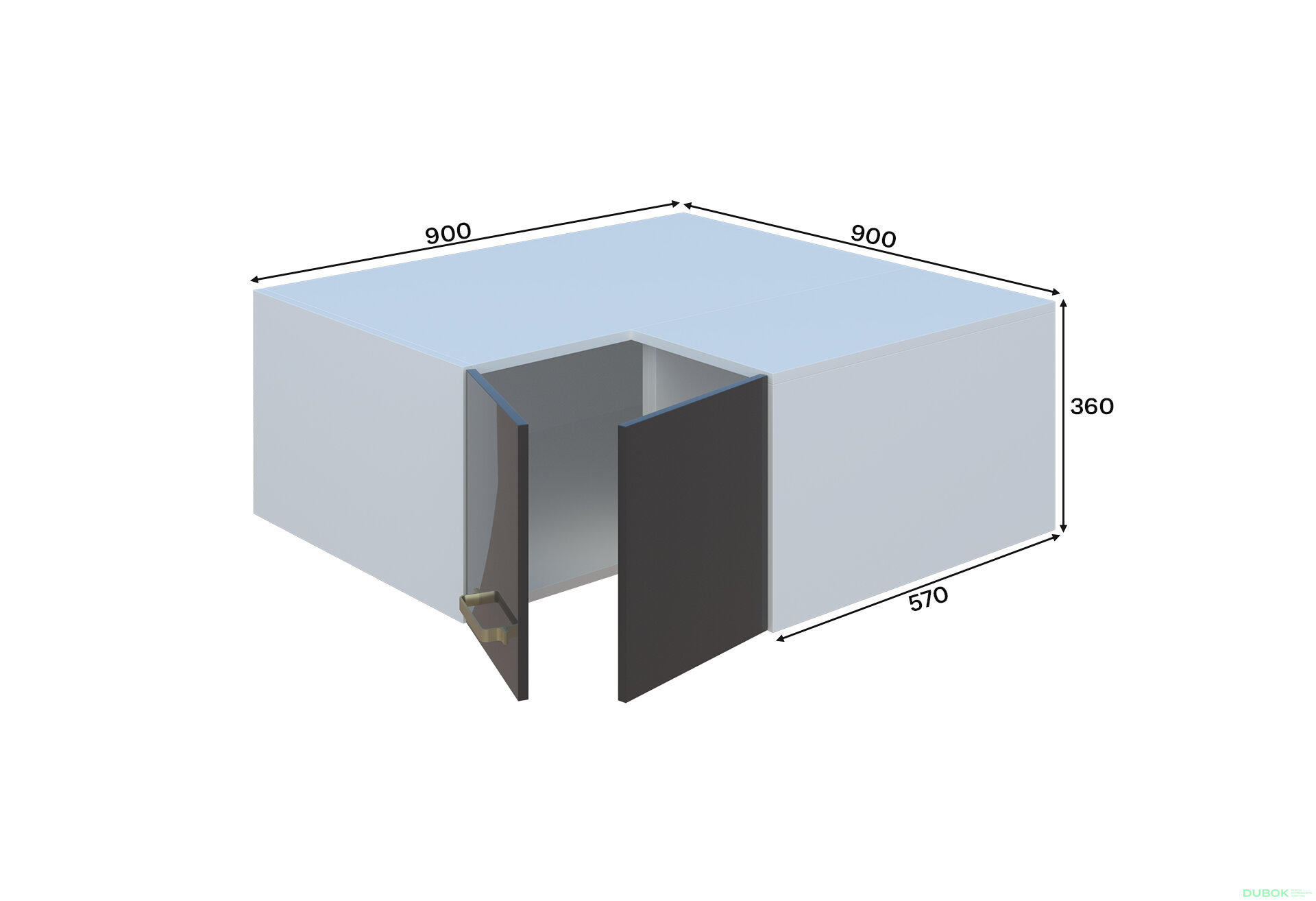 Obrázek 1 - Nástavec 90x90 Přímý roh (570) Liona