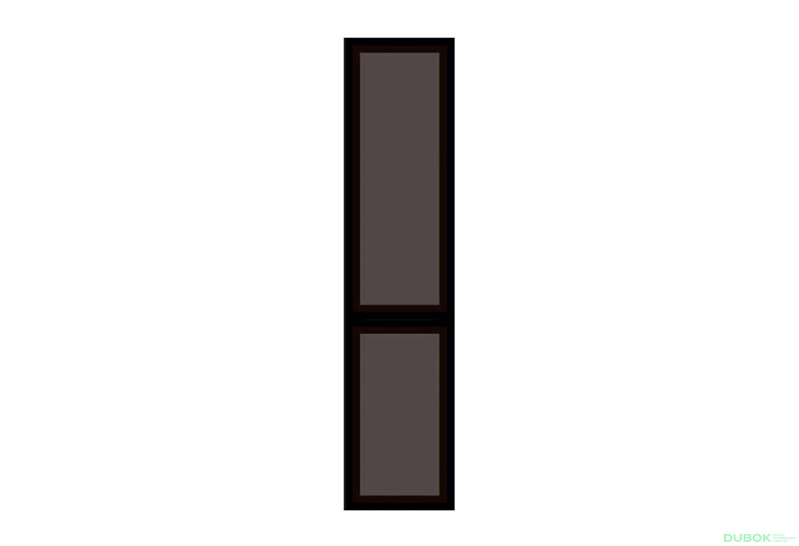 Skleněná fasáda do LED penálu 720 bronz