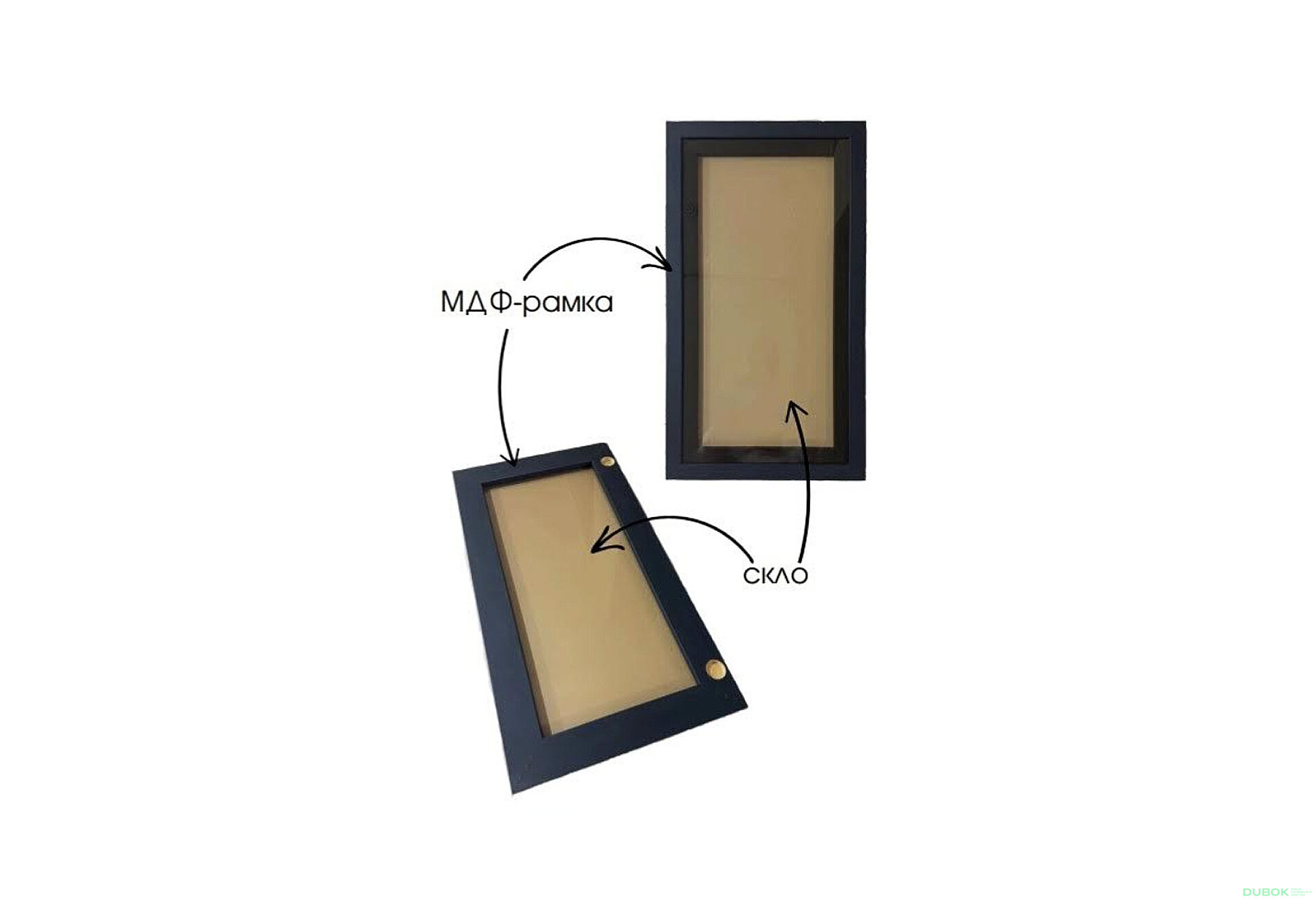 Obrázek 2 - Skleněná fasáda grafit 713x496 (V50 h-720), rám MDF černý