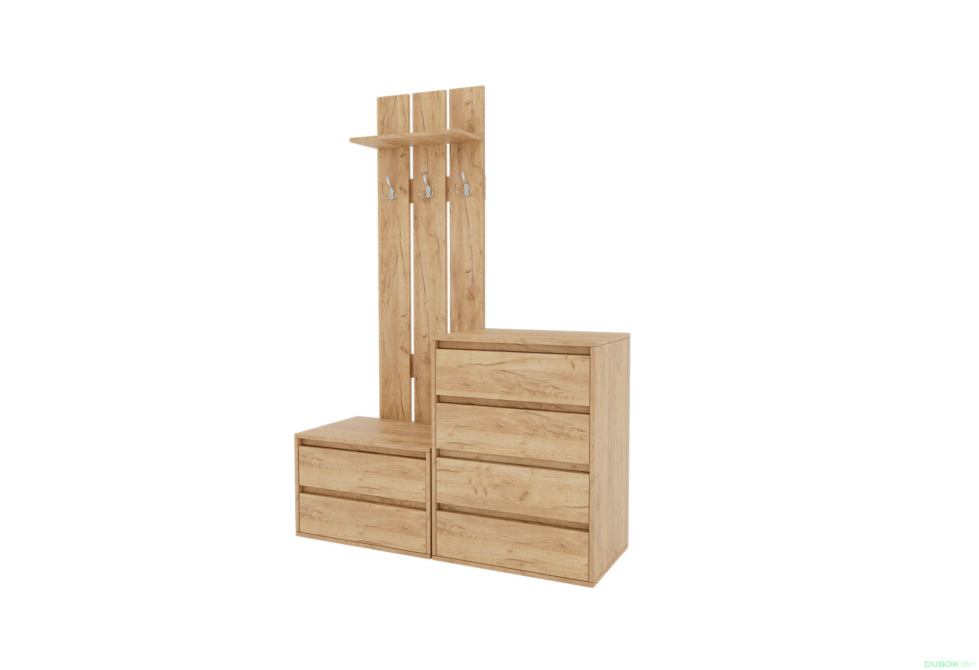 Obrázek 2 - Předsíňová sestava Melanie 120 cm Dub kraft zlatý