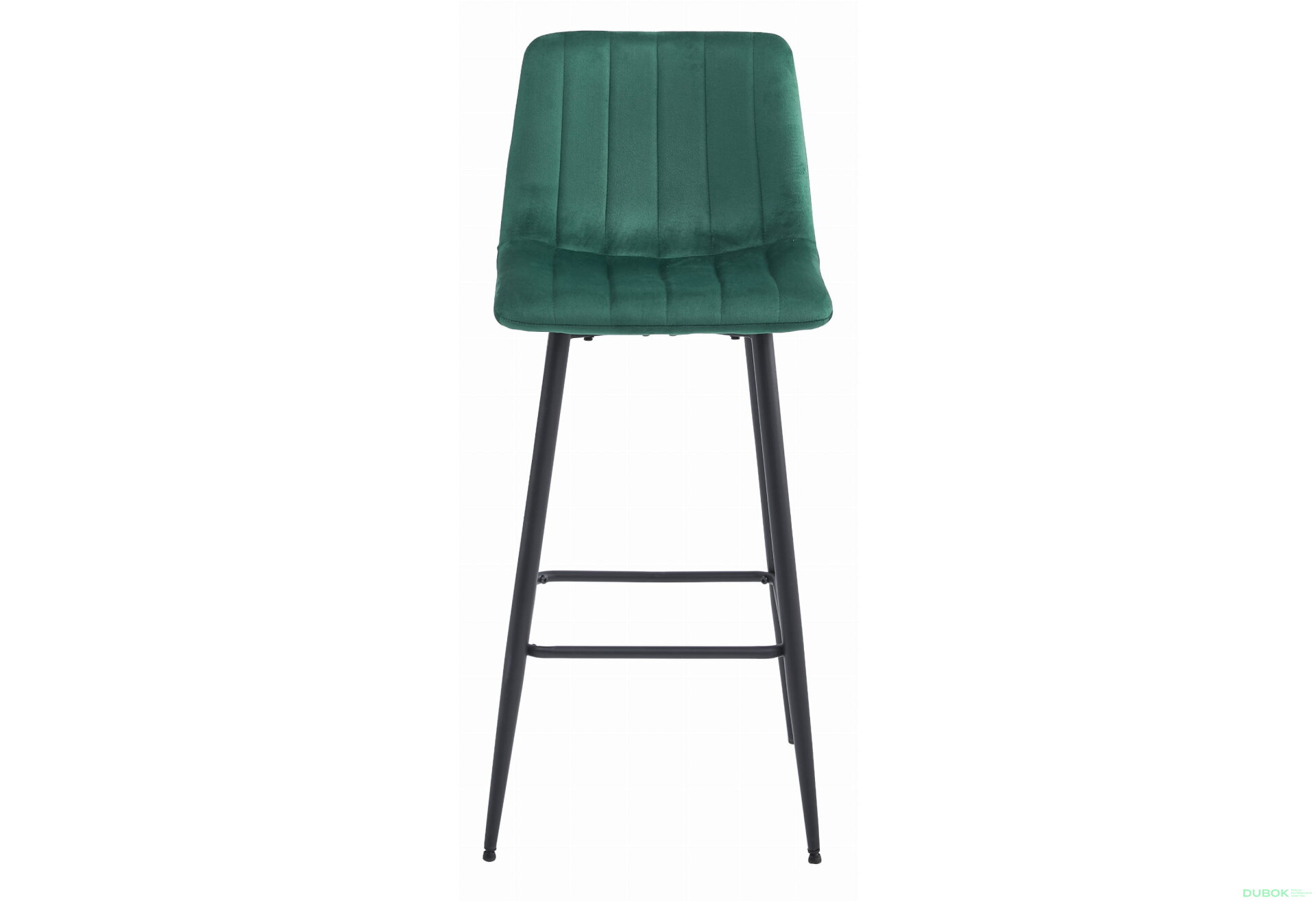 Obrázek 2 - Hoker POZZA - tmavě zelený samet / černé nohy x 1