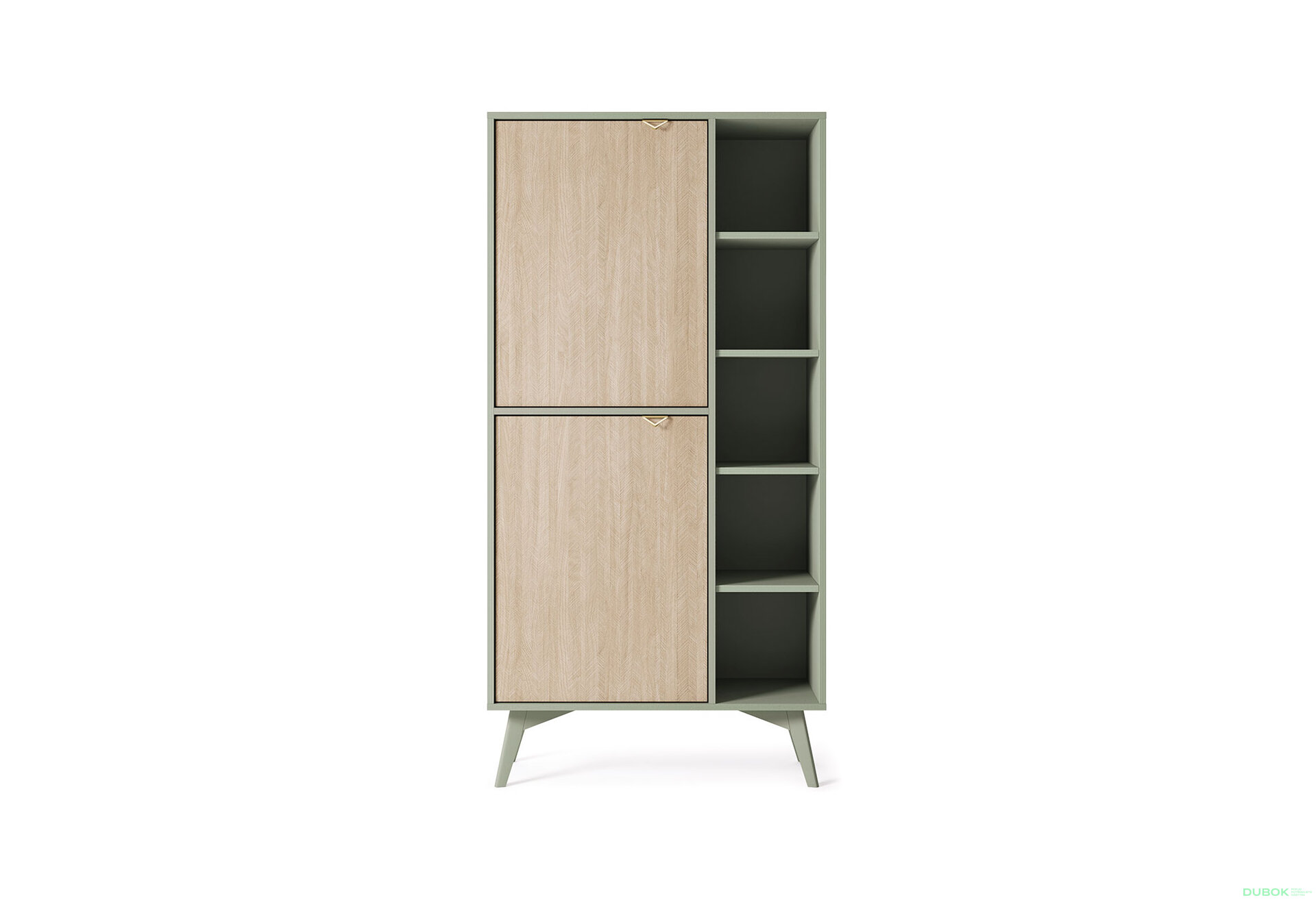 Obrázek 2 - Regál RG80 Forest eukalyptus / skandinávský smrk