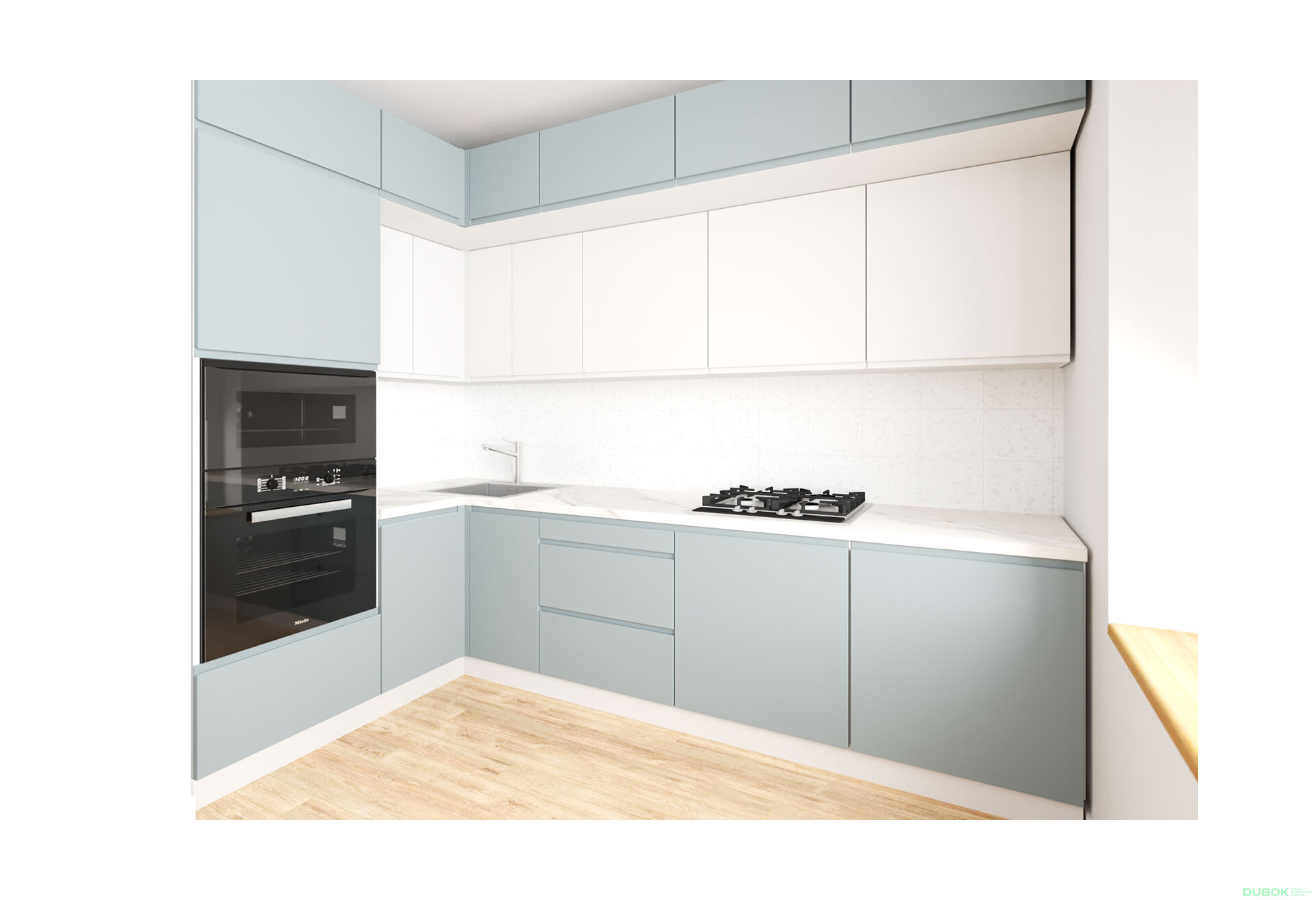 Obrázek 1 - Sada 1.6x2.8 k. bílá, f. šedá mat / bílá mat Interno Luxe