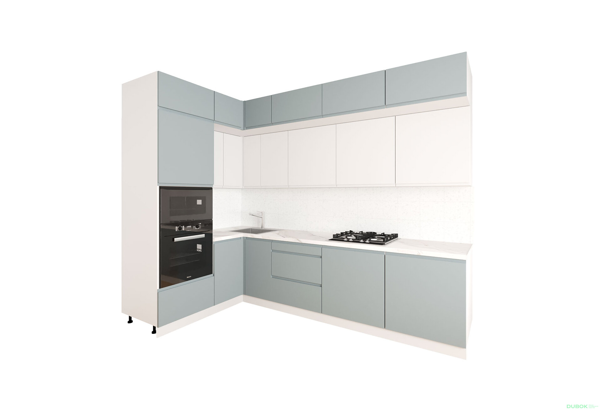 Obrázek 3 - Sada 1.6x2.8 k. bílá, f. šedá mat / bílá mat Interno Luxe