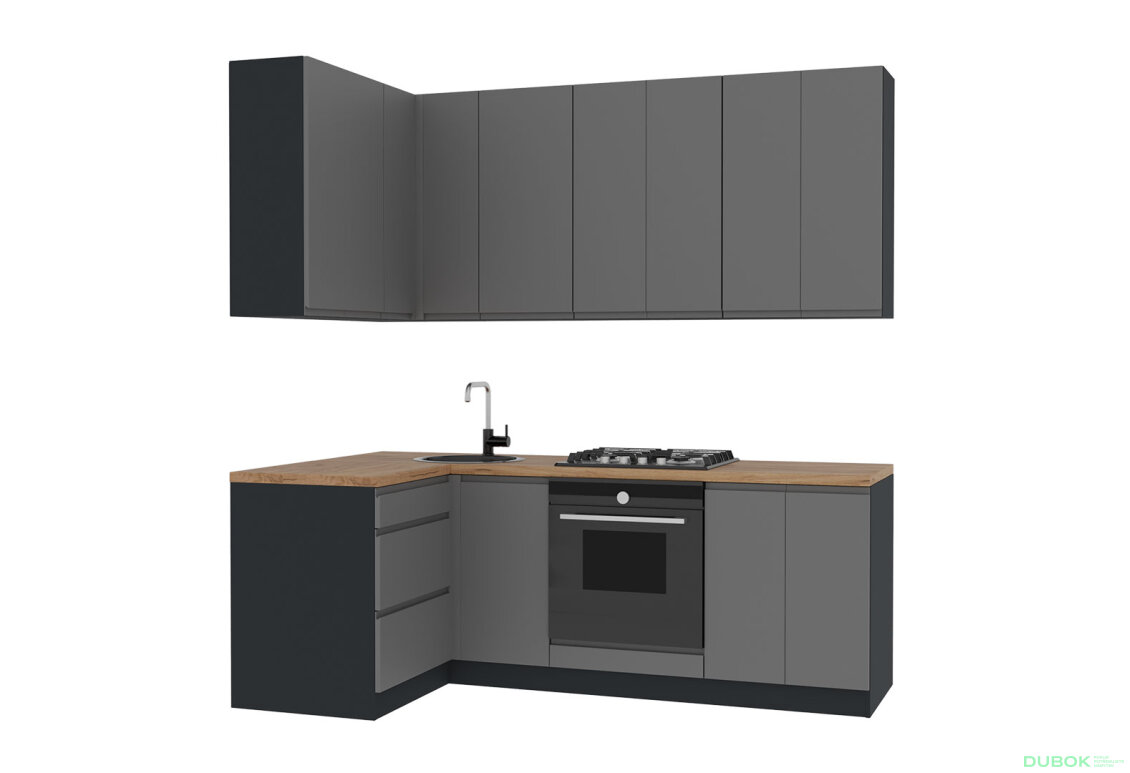 Obrázek 3 - Sada 2.2x1.2 antracit / tmavě šedý mat Interno Luxe