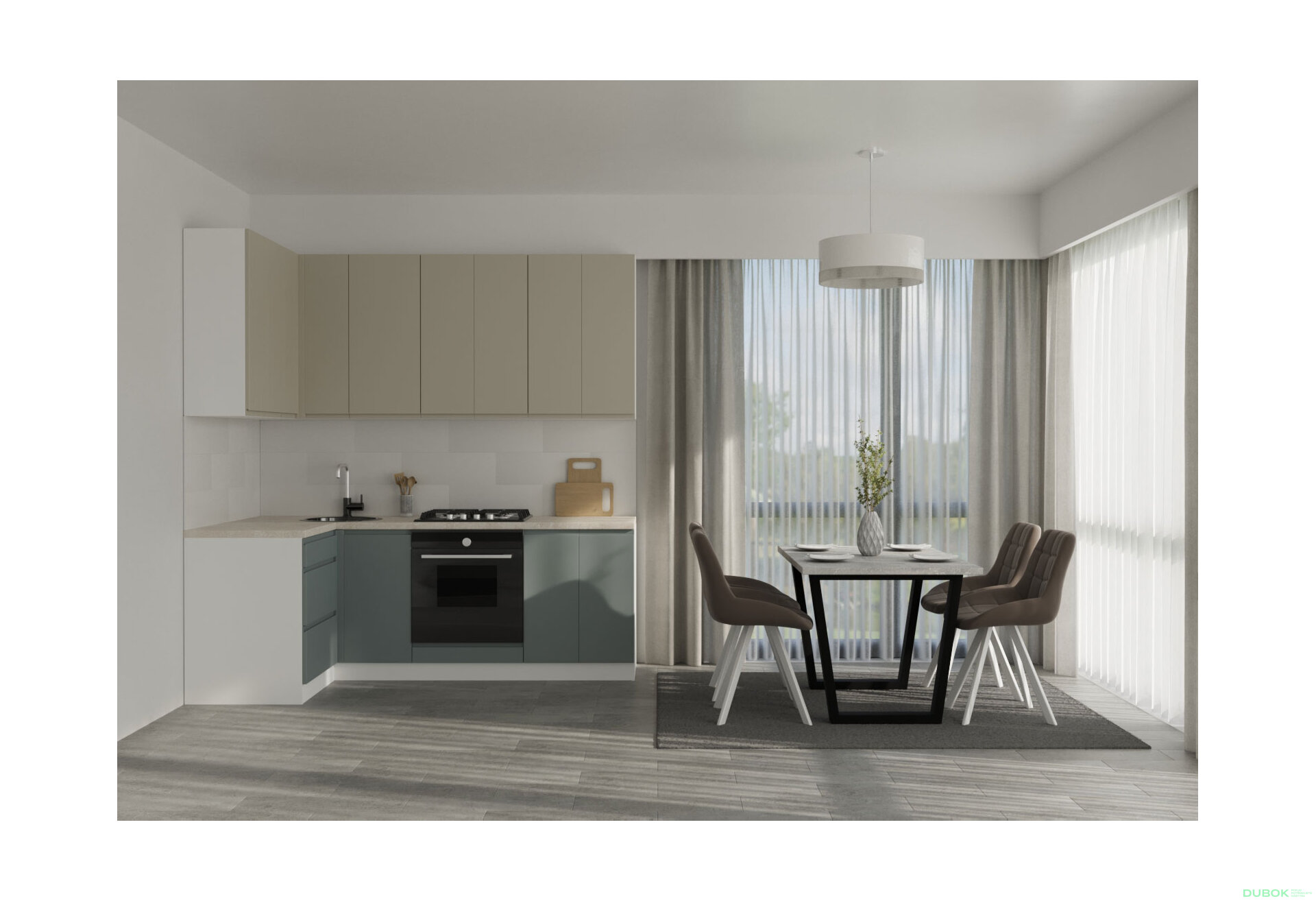 Obrázek 2 - Sada 2.2x1.2 bílá / béžová, šedá matná Interno Luxe