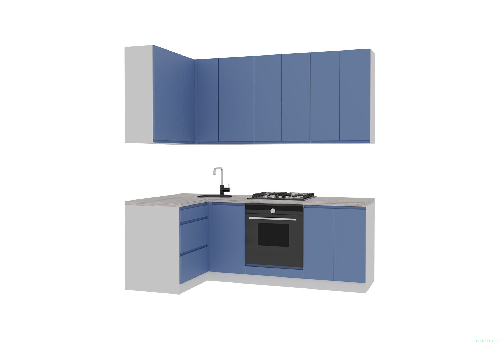 Obrázek 2 - Sada 2.2x1.2 bílá / modrá mat Interno Luxe