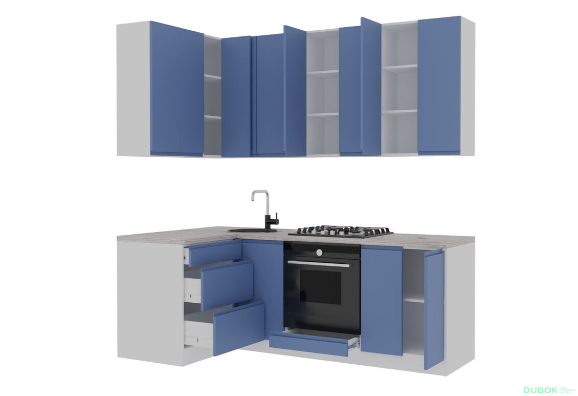 Obrázek 3 - Sada 2.2x1.2 bílá / modrá mat Interno Luxe