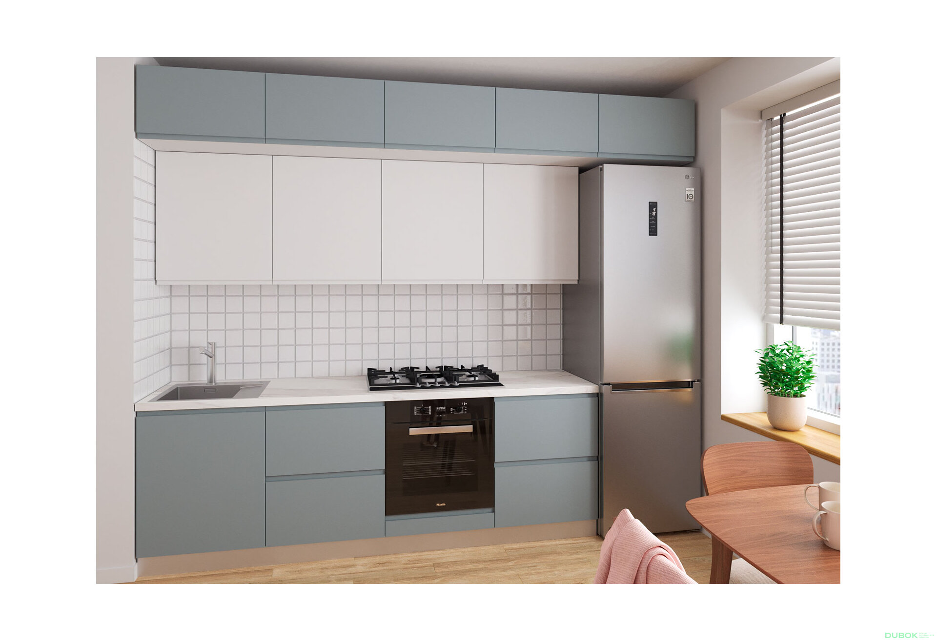 Obrázek 1 - Sada 2.4 k. bílá, f. šedá mat / bílá mat Interno Luxe