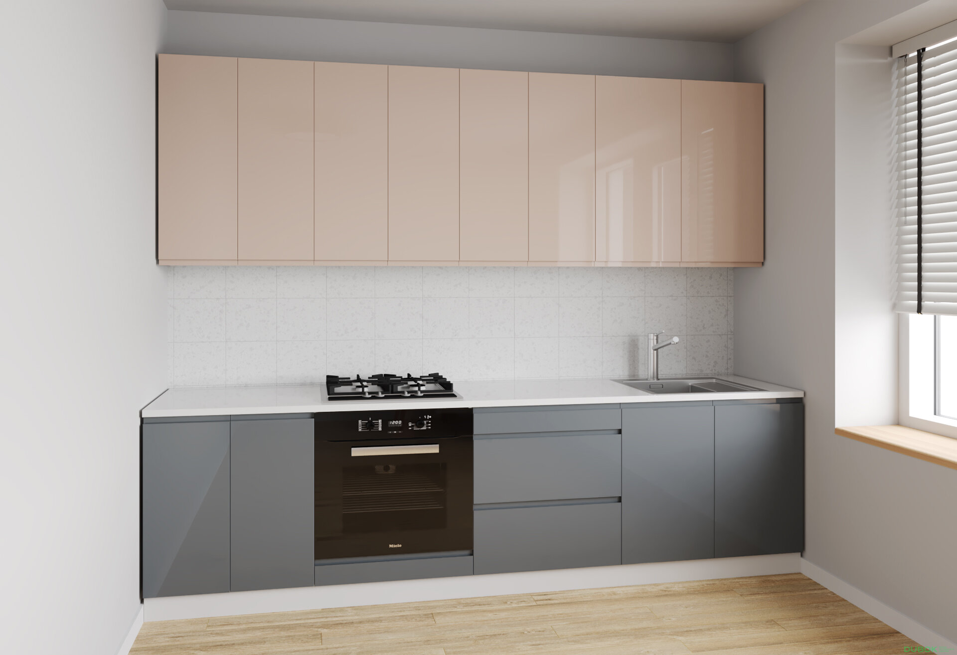 Obrázek 2 - Sada 2.6 k. bílá, f. vrch béžový lesk, spodek šedý lesk Interno Luxe