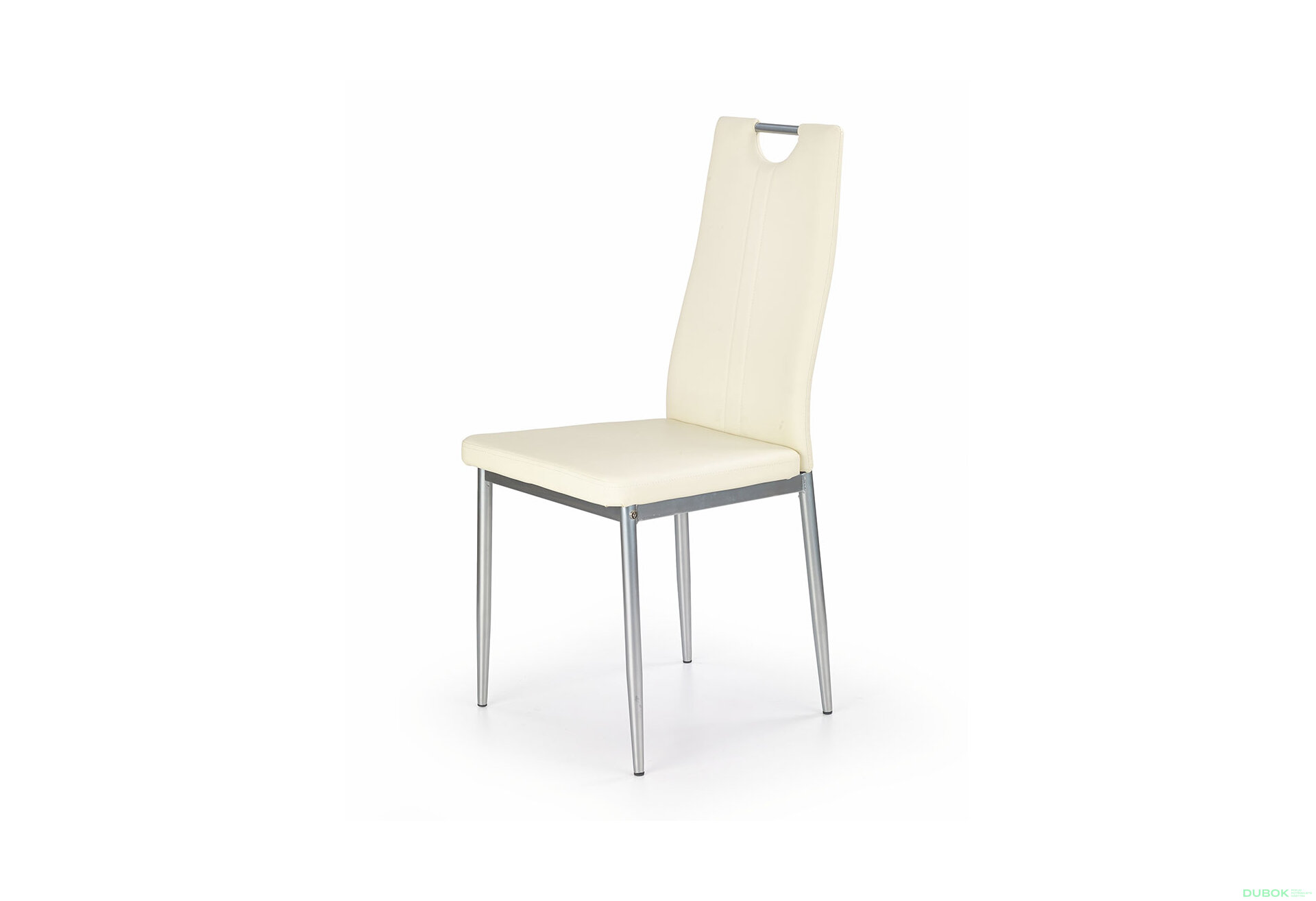 Obrázek 1 - Židle K202 chrom / krémová ekokůže