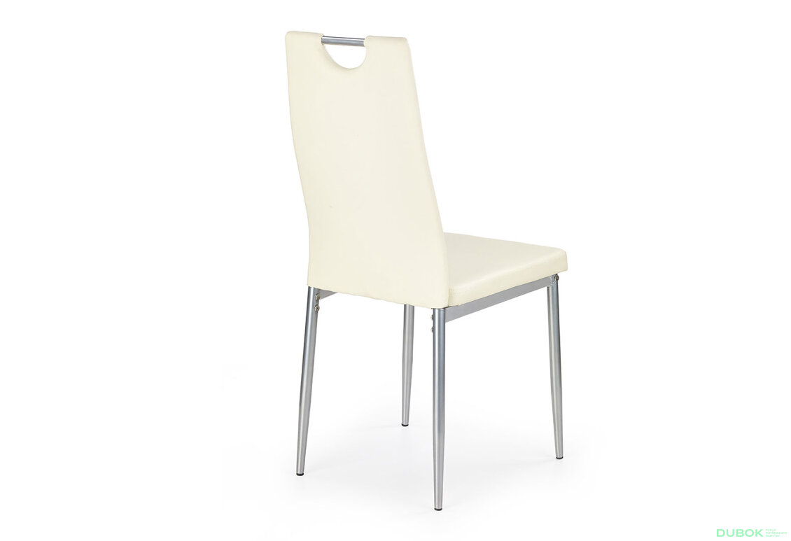 Obrázek 2 - Židle K202 chrom / krémová ekokůže