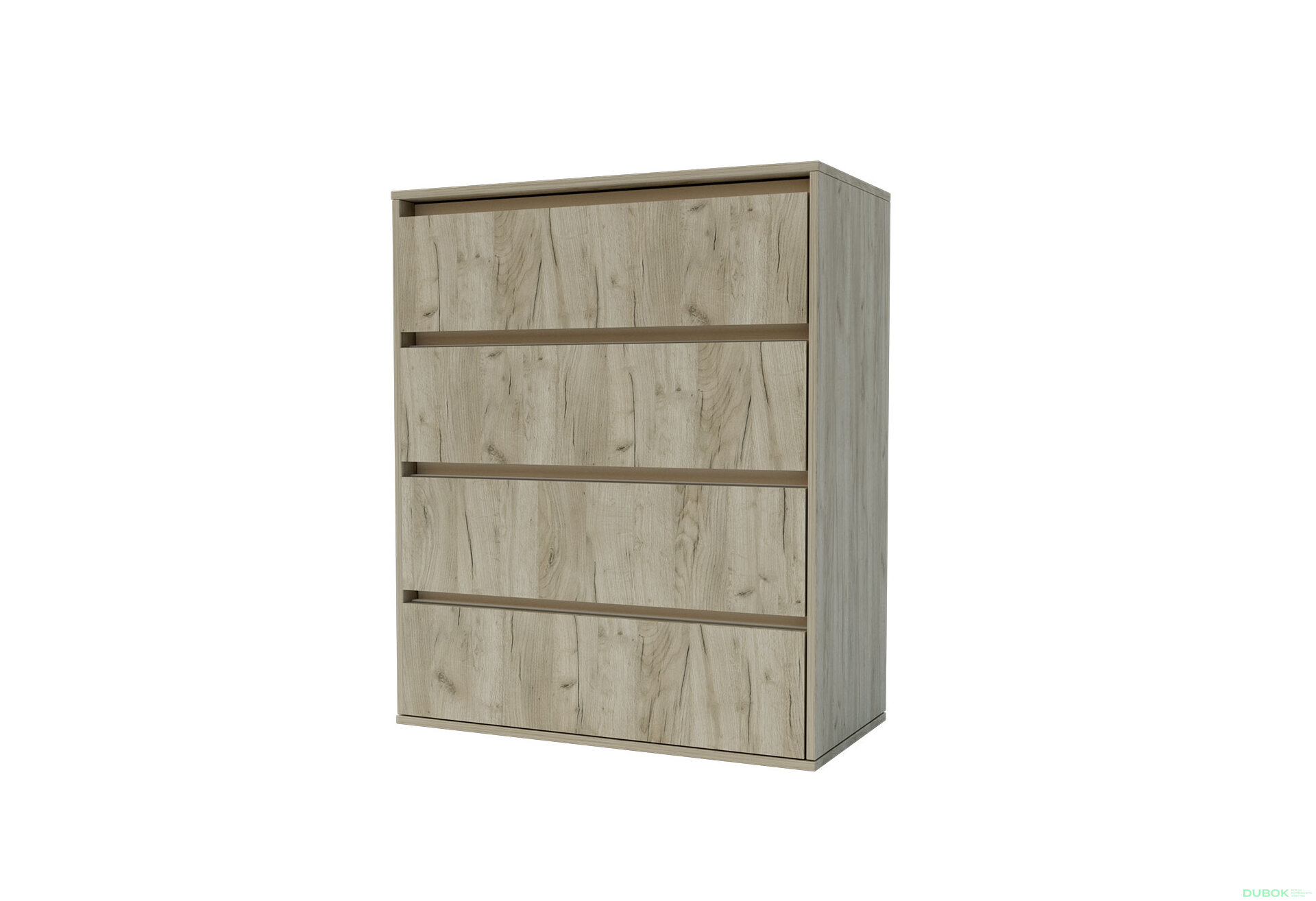 Obrázek 1 - Komoda Idea K 1000/800/4š dub kraft šedý / satén