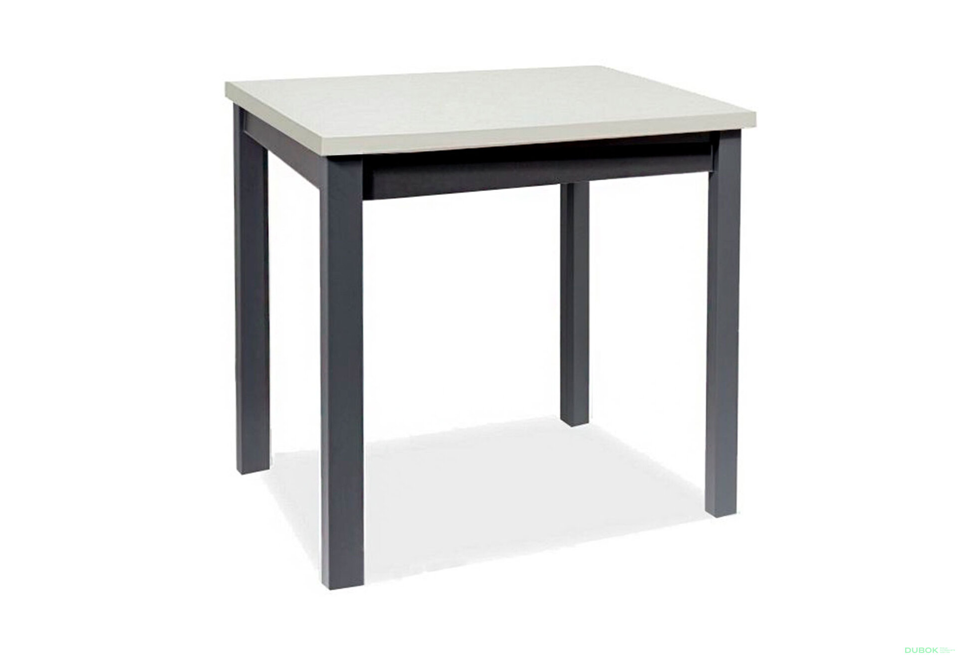 Obrázek 2 - Stůl Adam 90x65 bílý mat / černý