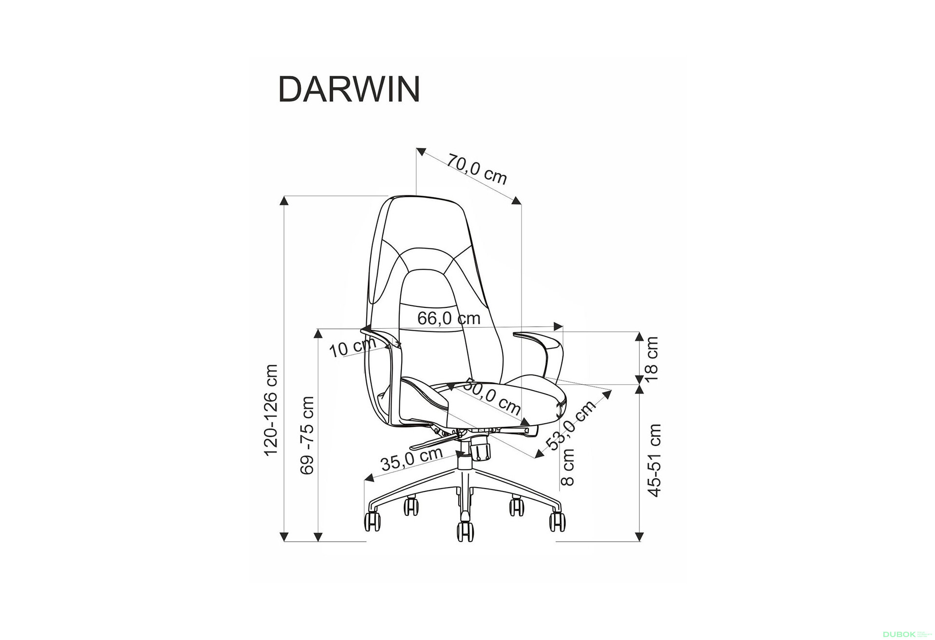 Obrázek 13 - Otočné křeslo Darwin cappuccino