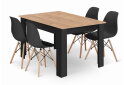 Obrázek 1 - Sada stůl NP 120x80 Craft Černý + 4 židle OSAKA černá