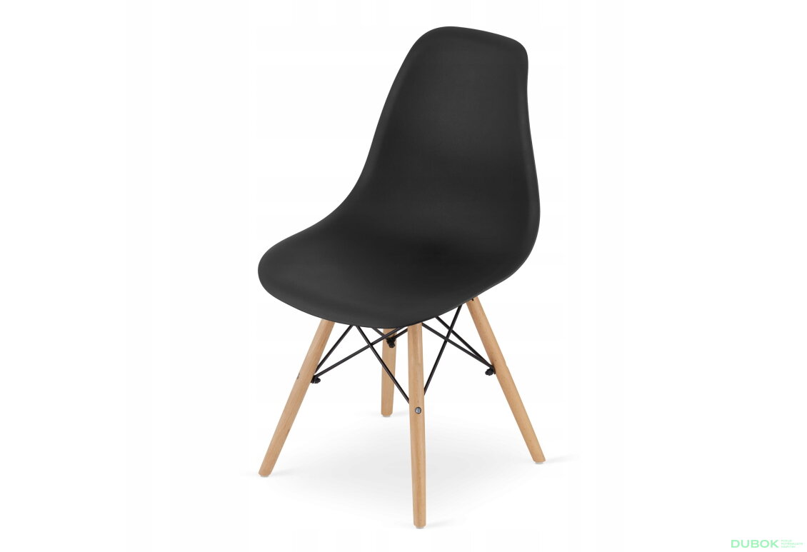 Obrázek 7 - Sada kulatý stůl TODI 80 cm bílý + 4 židle OSAKA černé